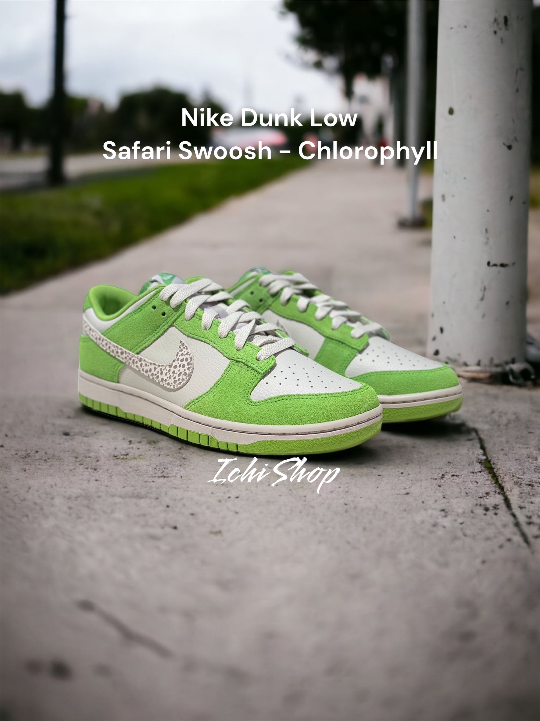 Nike Dunk Low Safari Swoosh - Chlorophyll