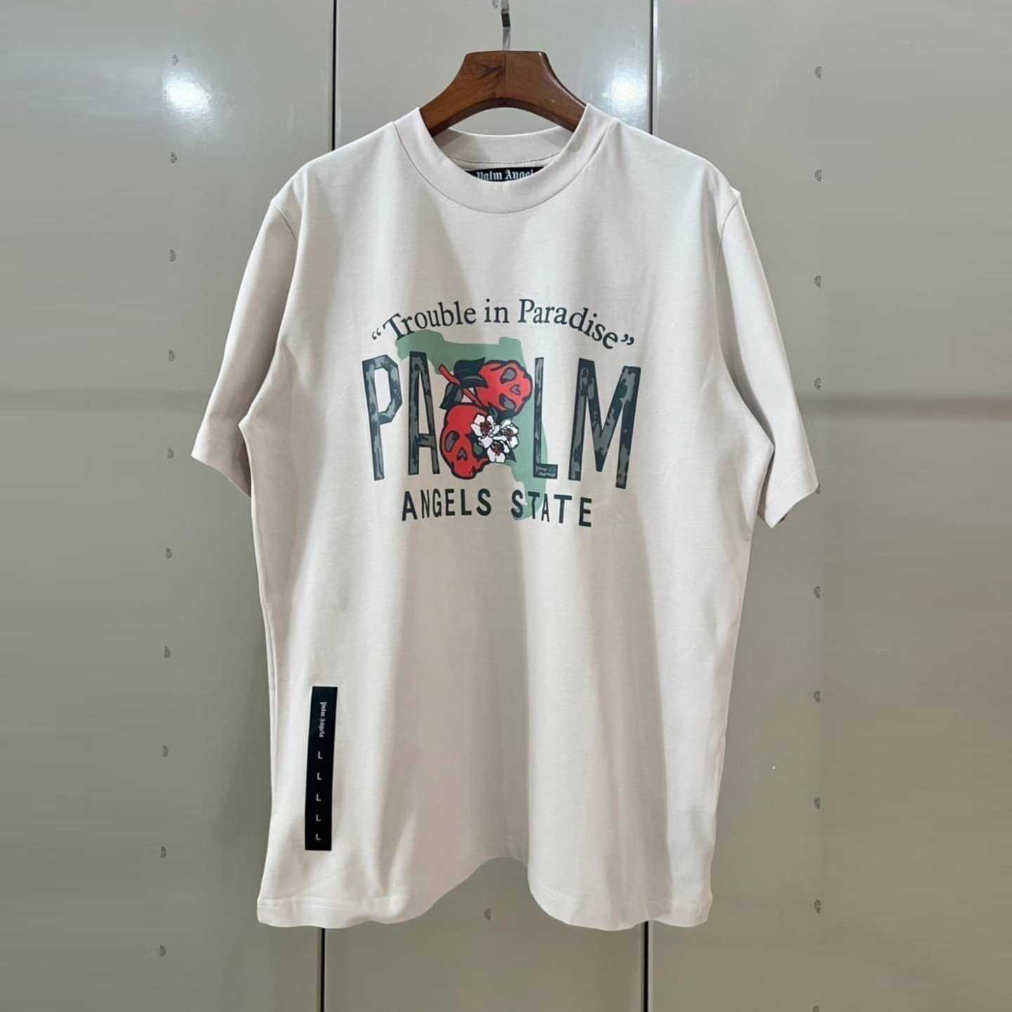 PALM ANGELS GD EAST COAST TROUBLE IN PARADISE VINTAGE TEE