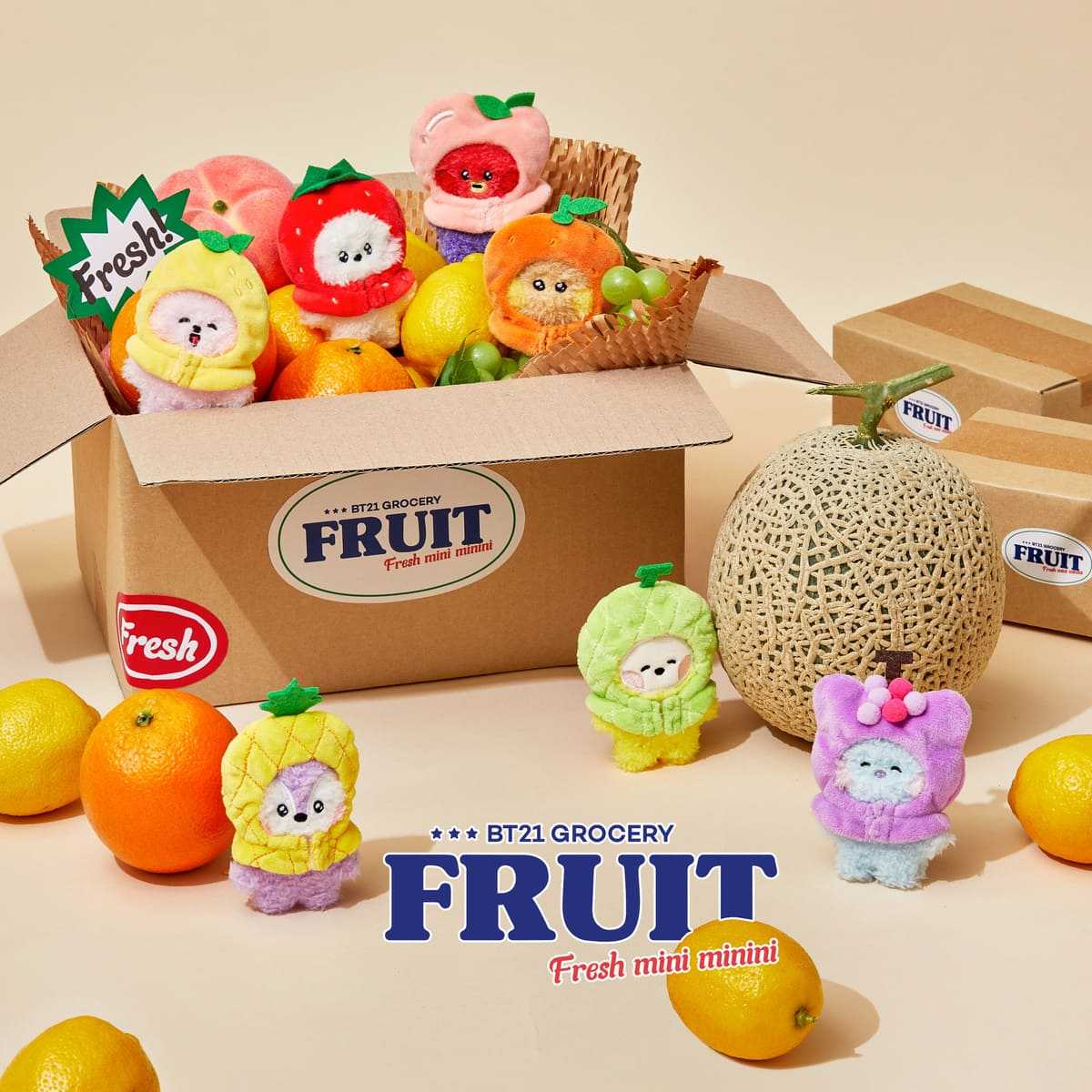 [BT21] Fruit fresh Minini Doll & Keyring