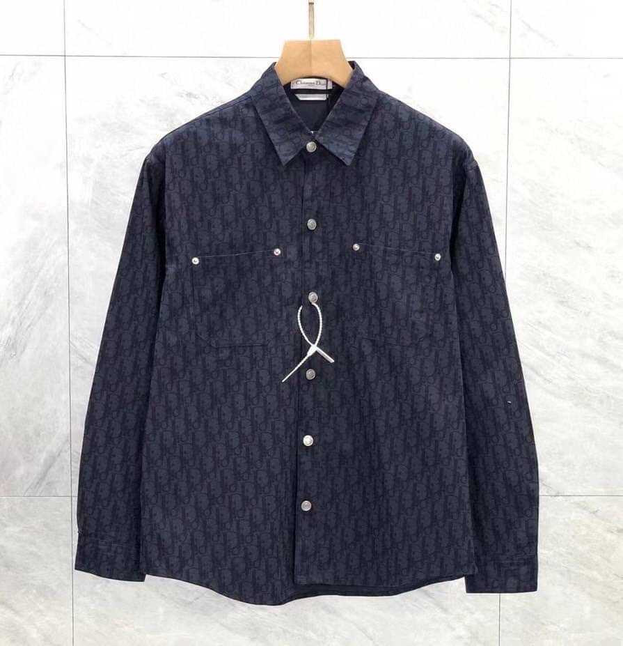 CHRISTIAN DIOR OBLIQUE LONG-SLEEVED SHIRT เสื้อเชิ้ตคอปกแขนยาว แบรนด์คริสเตียนดิออร์