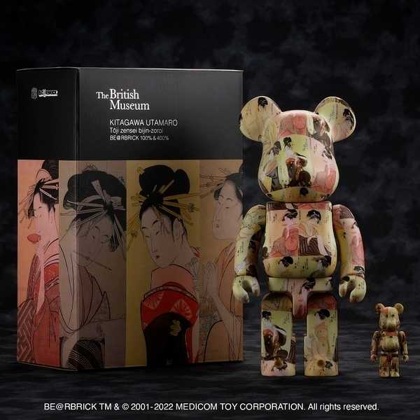 The British Museum BE@RBRICK KITAGAWA UTAMARO Toji zensei bijin-zoroi 100%+400%