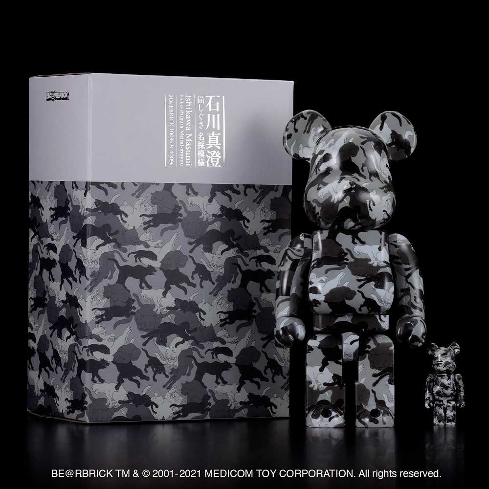 Be@rbrick Ishikawa Masumi Cat Gestures Pattern 100%+400%