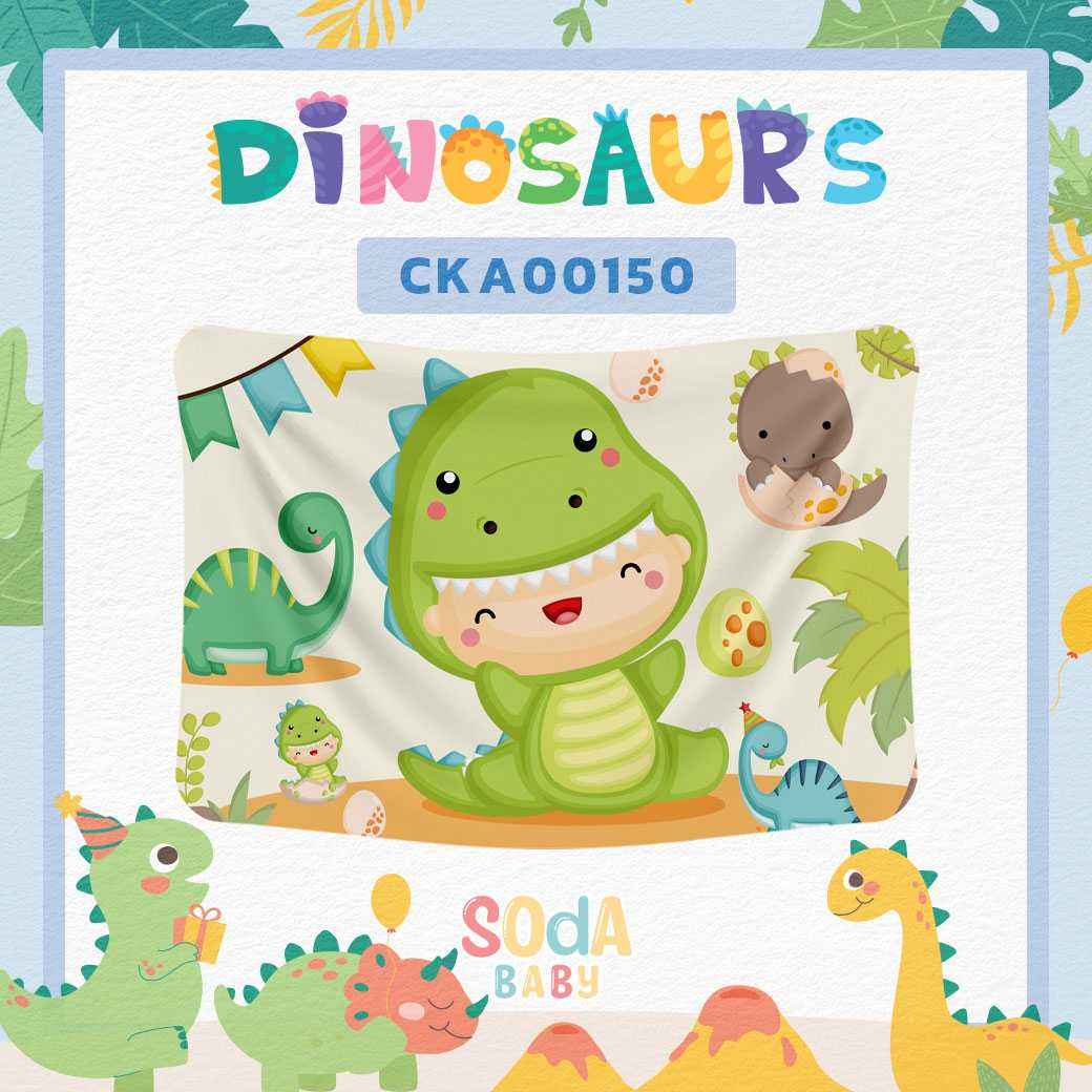 ผ้าห่มเด็ก ลายไดโนเสาร์ Dinosaurs 🦕รหัส CKA00150 #SOdAbaby #ไดโนเสาร์