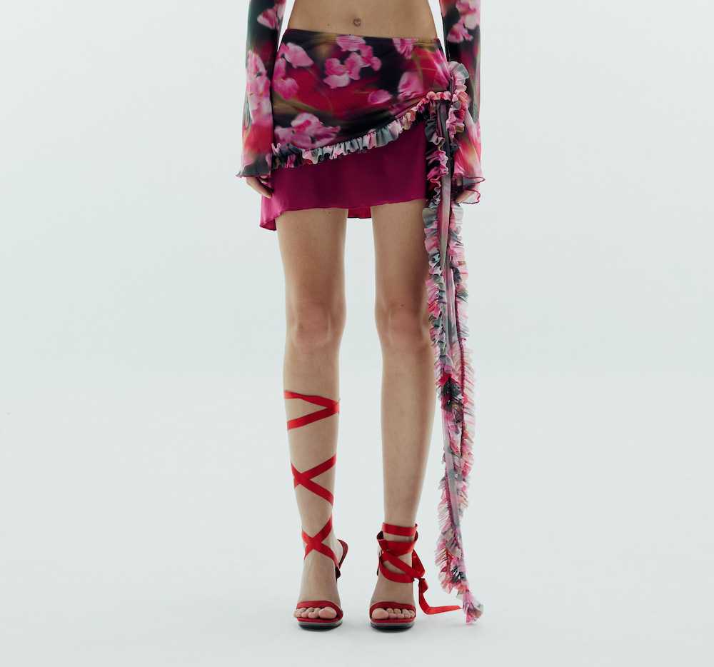 BLACKDOG BKK- RS0007- ruffle short skirt- กระโปรงสั้นระบาย