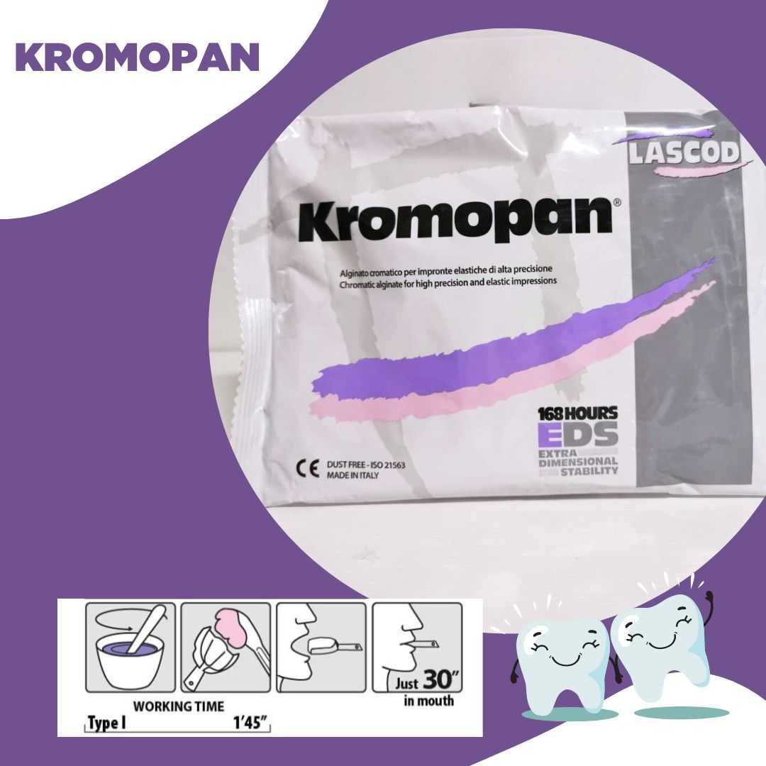 KROMOPAN ผงพิมพ์ปาก (โครโมแพน) ชนิดเปลี่ยนสีได้ ขนาดบรรจุ 450 g.