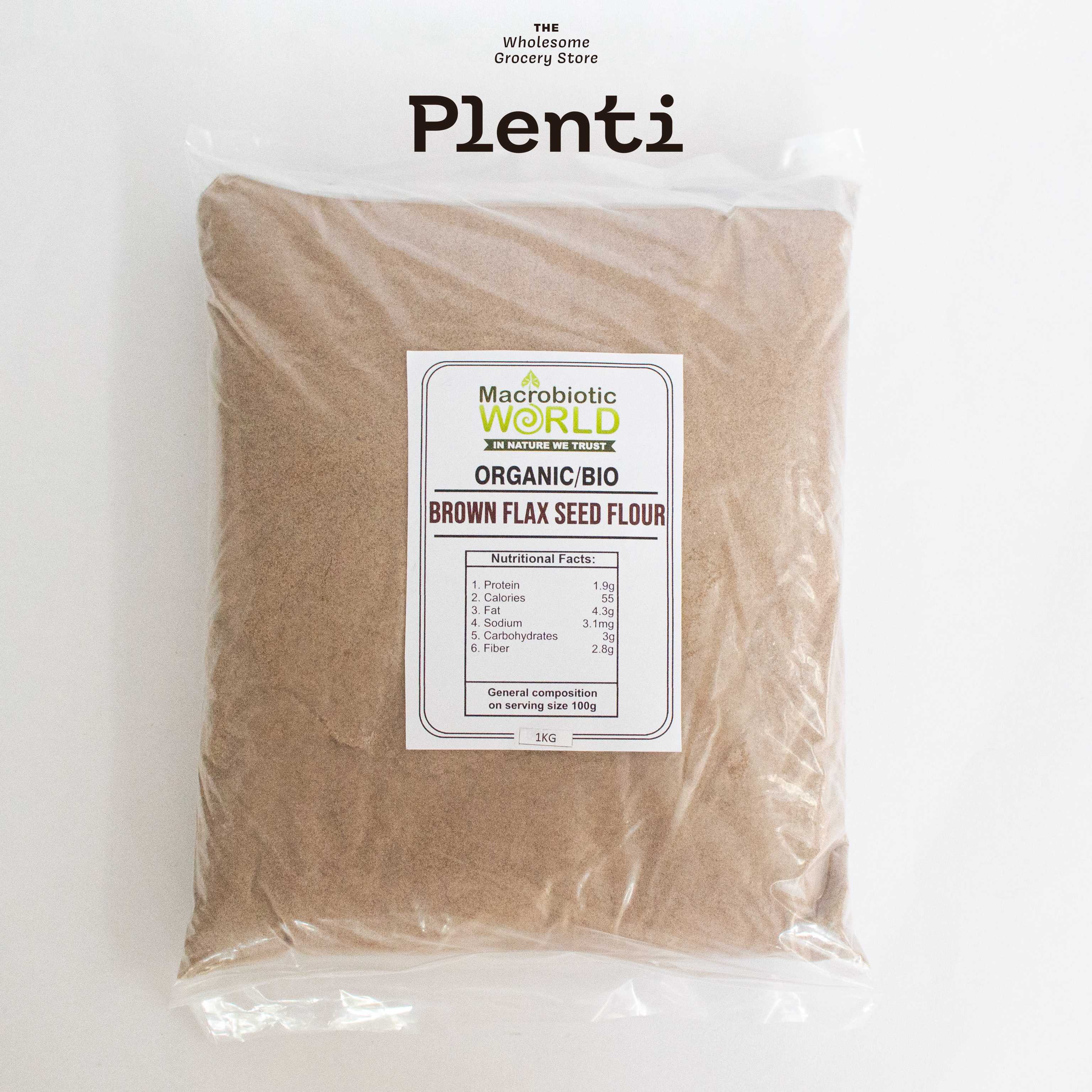 Organic Bio Brown Flaxseed Flour MACROBIOTIC WORLD