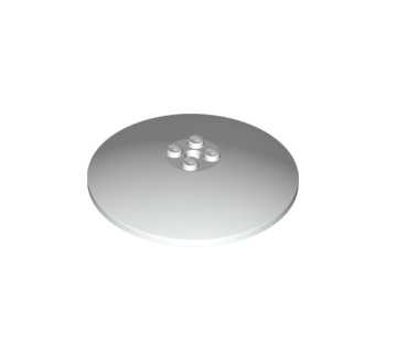 White Dish 8 x 8 Inverted (Radar) - Solid Studs
