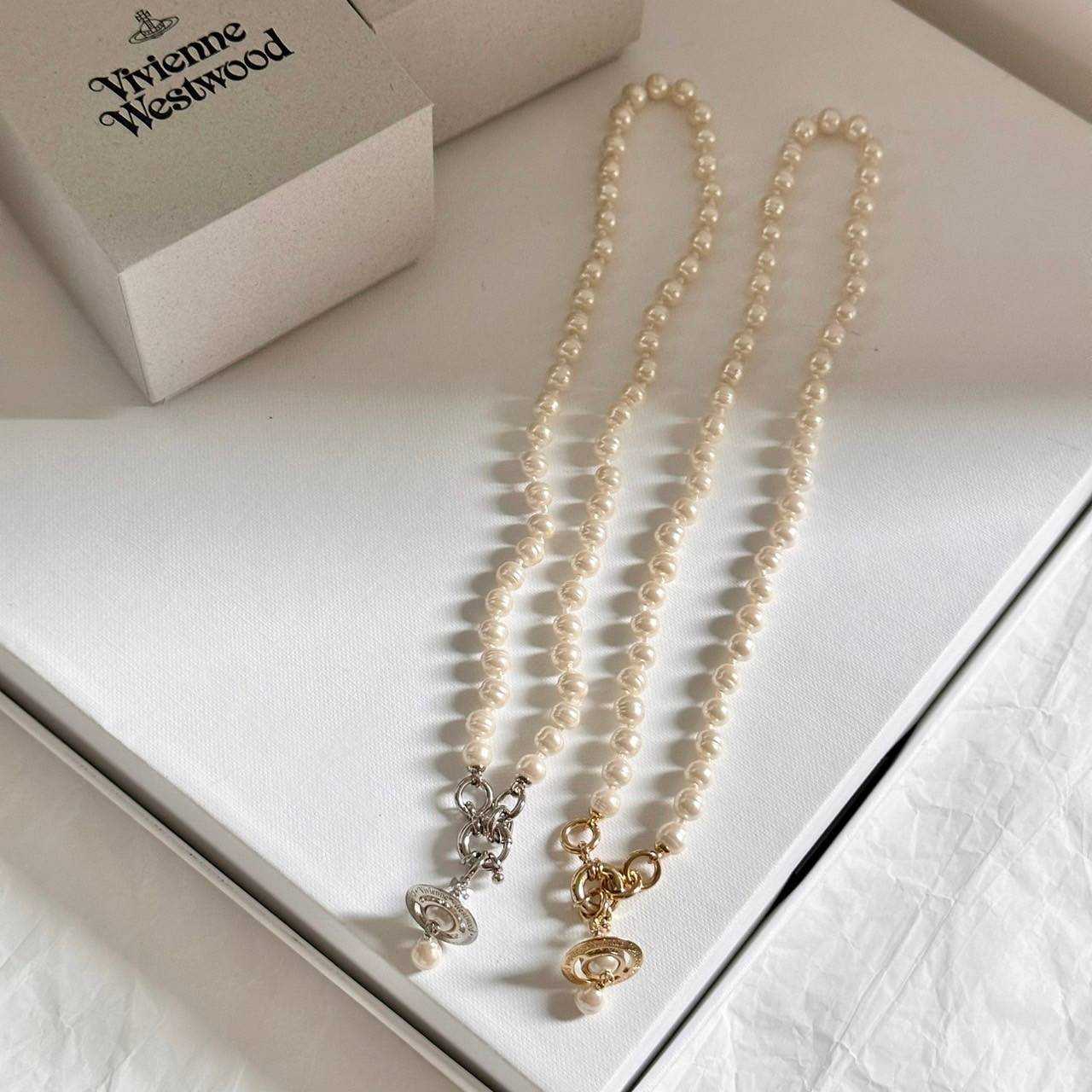 📌(ทักเชทก่อนสั่งซื้อ)   New Vivienne westwood necklace   shw & ghw 41cm