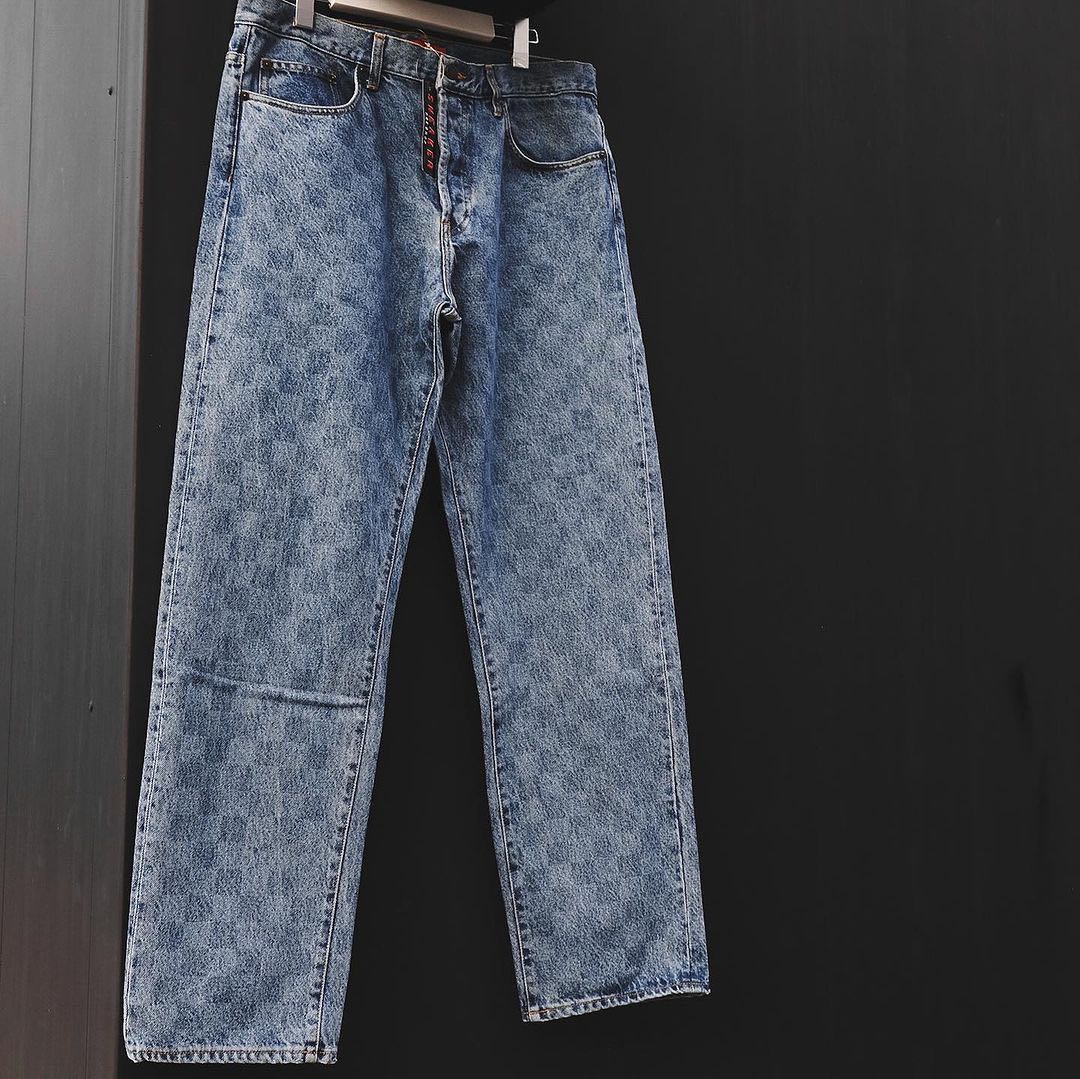 Supreme Regular Jean Washed Checkerboard 
