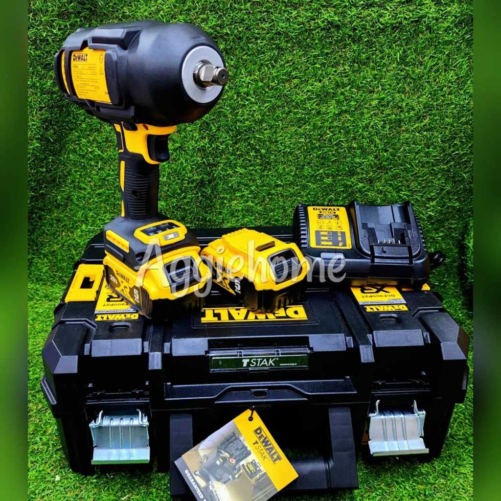 DEWALT SET บล็อกกระแทกไร้สาย 20V. รุ่น DCF900N (รวมแบต 5AH+ที่ชาร์จ) มอเตอร์ Brushless สว่าน บล็อก