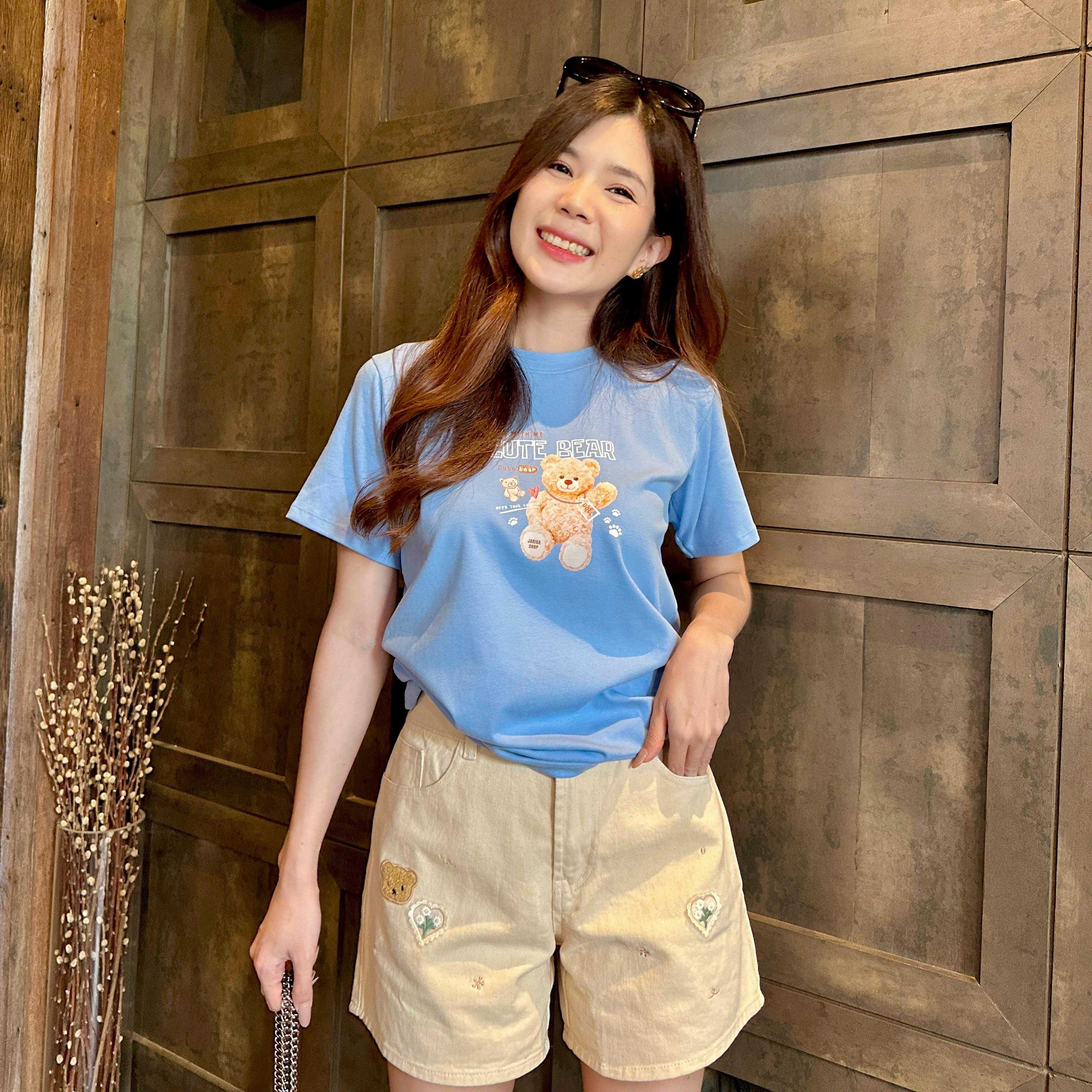 Jarikashop - เสื้อยืดลาย teddy bear ( งานป้าย.. Jarika ) ( จ180 )