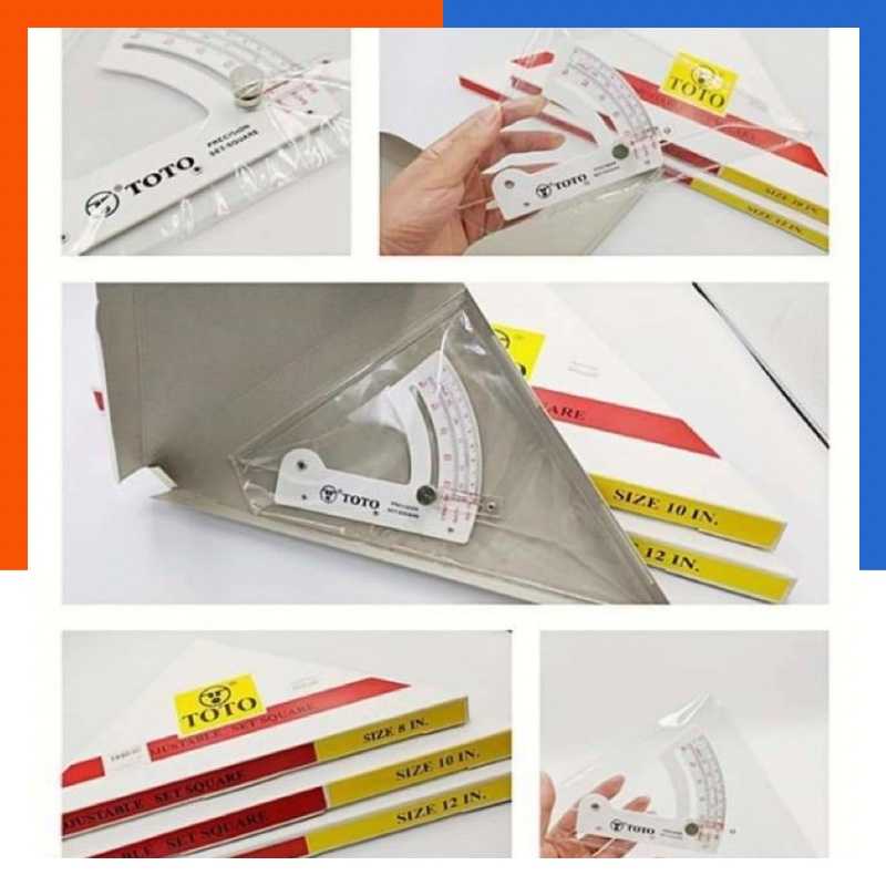 ไม้ฉากปรับมุม ไม้สามเหลี่ยม ปรับระดับได้ TOTO ขนาด 8/10/12นิ้ว พร้อมส่ง มีเก็บปลายทาง