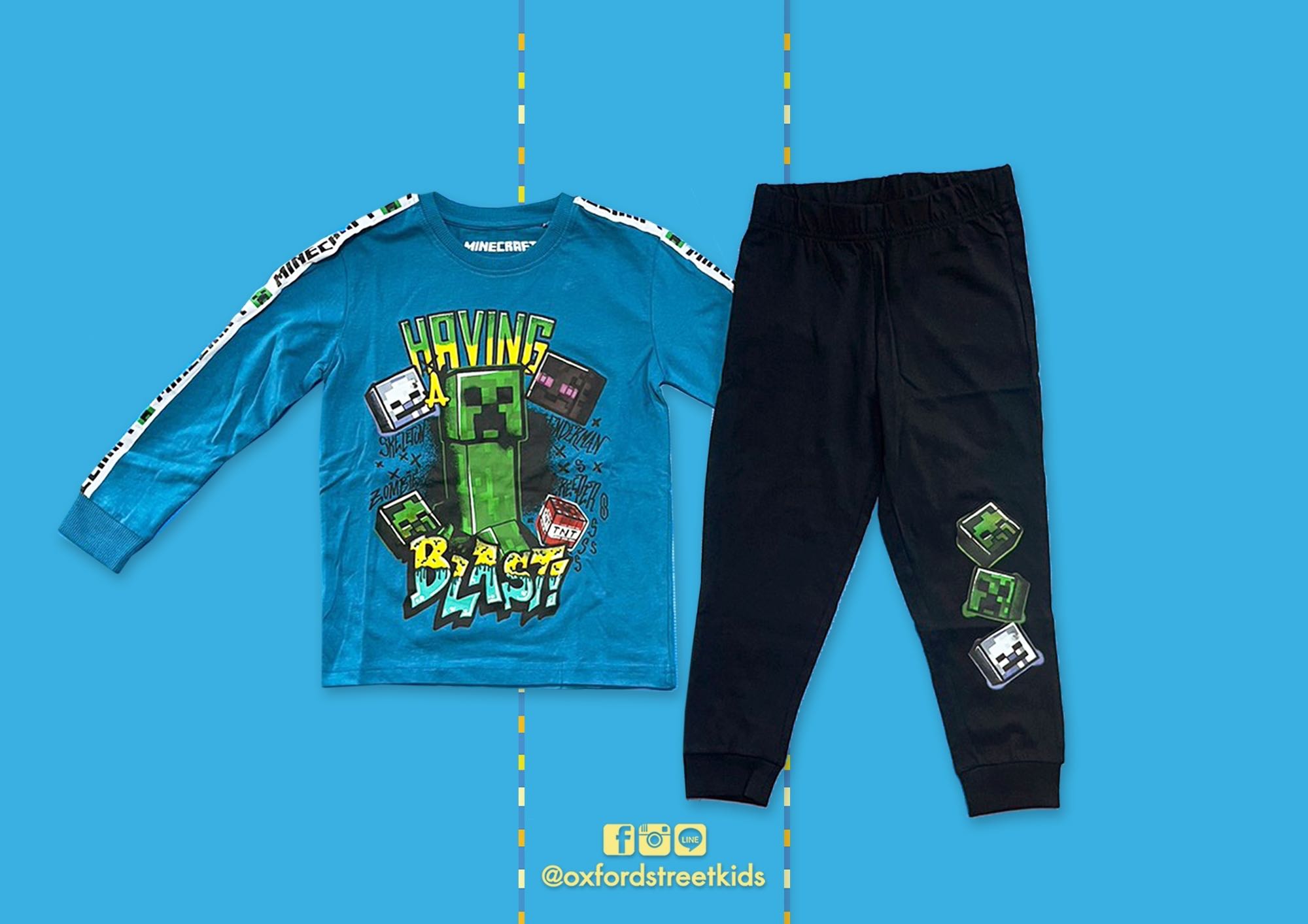 𝐒𝐀𝐋𝐄❗️ [4Y] Minecraft Pyjamas Set ชุดนอนเด็ก มายคราฟ