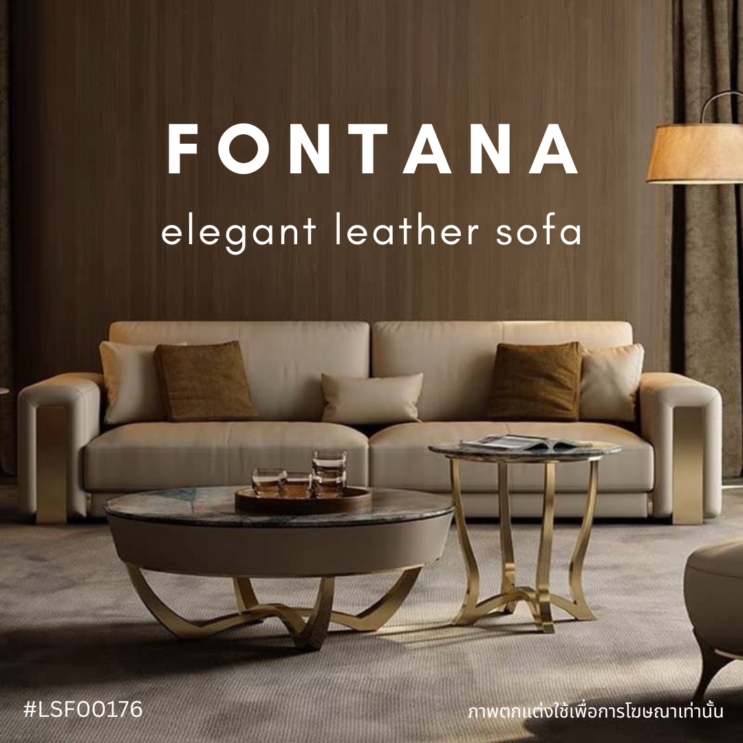FONTANA elegant leather sofa