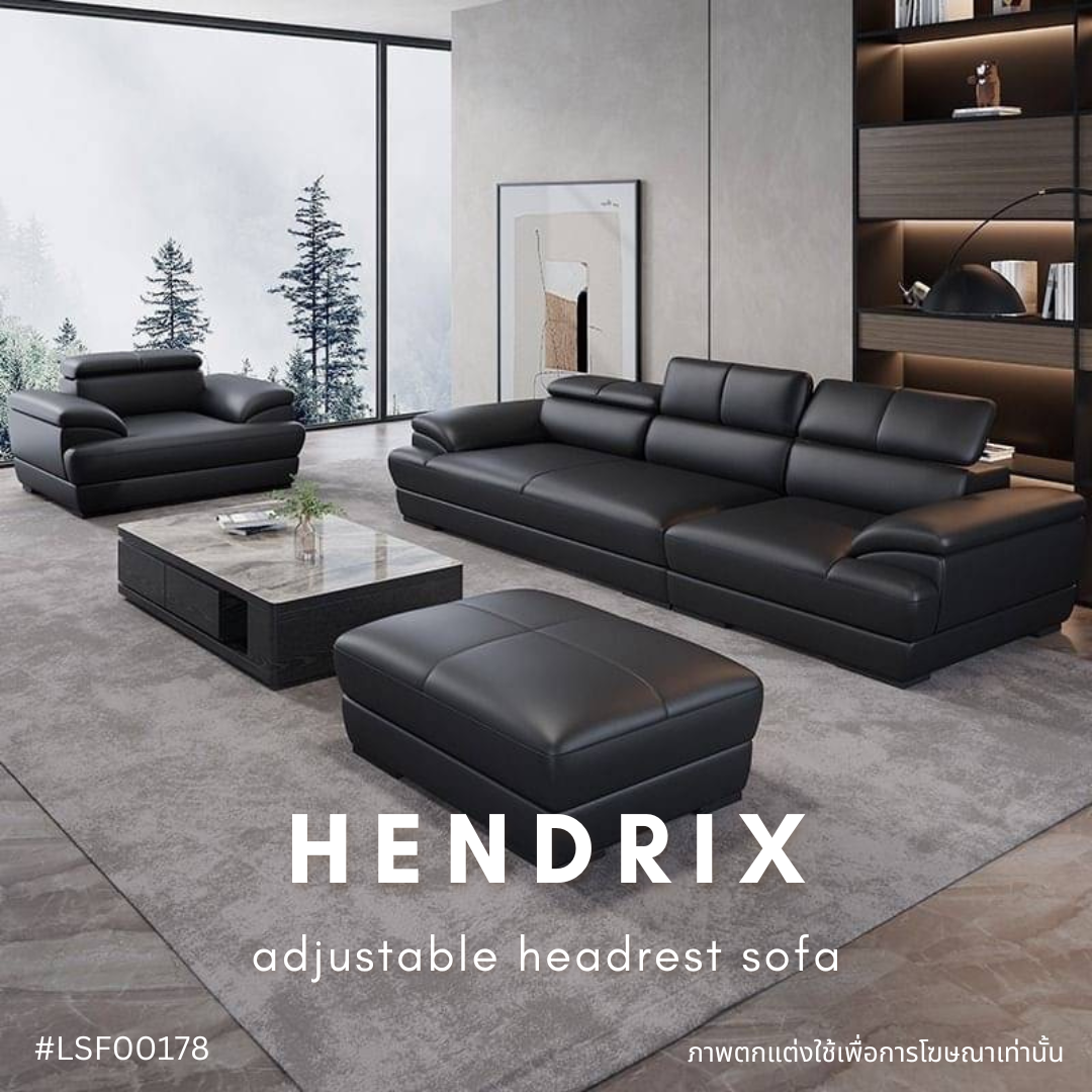 HENDRIX adjustable headrest sofa