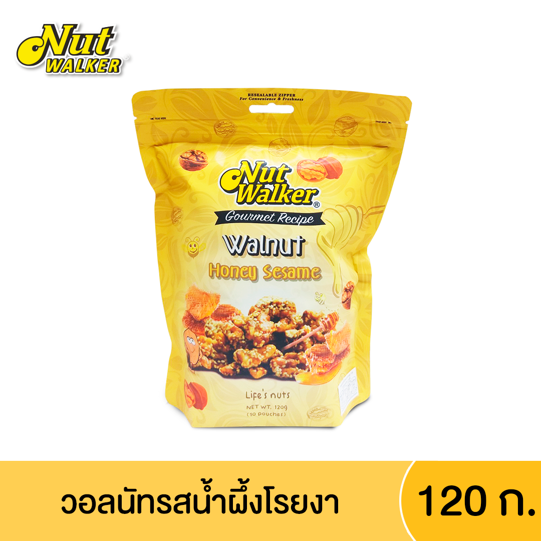 วอลนัทรสน้ำผึ้งโรยงา  นัทฯ  120 ก.  Nut Walker Honey Sesame Walnuts 120 g.