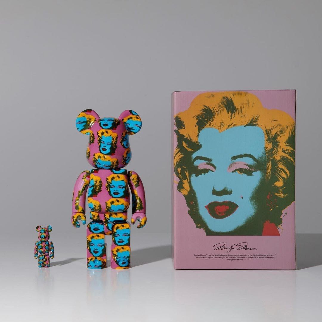 [พร้อมส่ง] Bearbrick Andy Warhol Marilyn Monroe #2 400% + 100% Be@rbrick