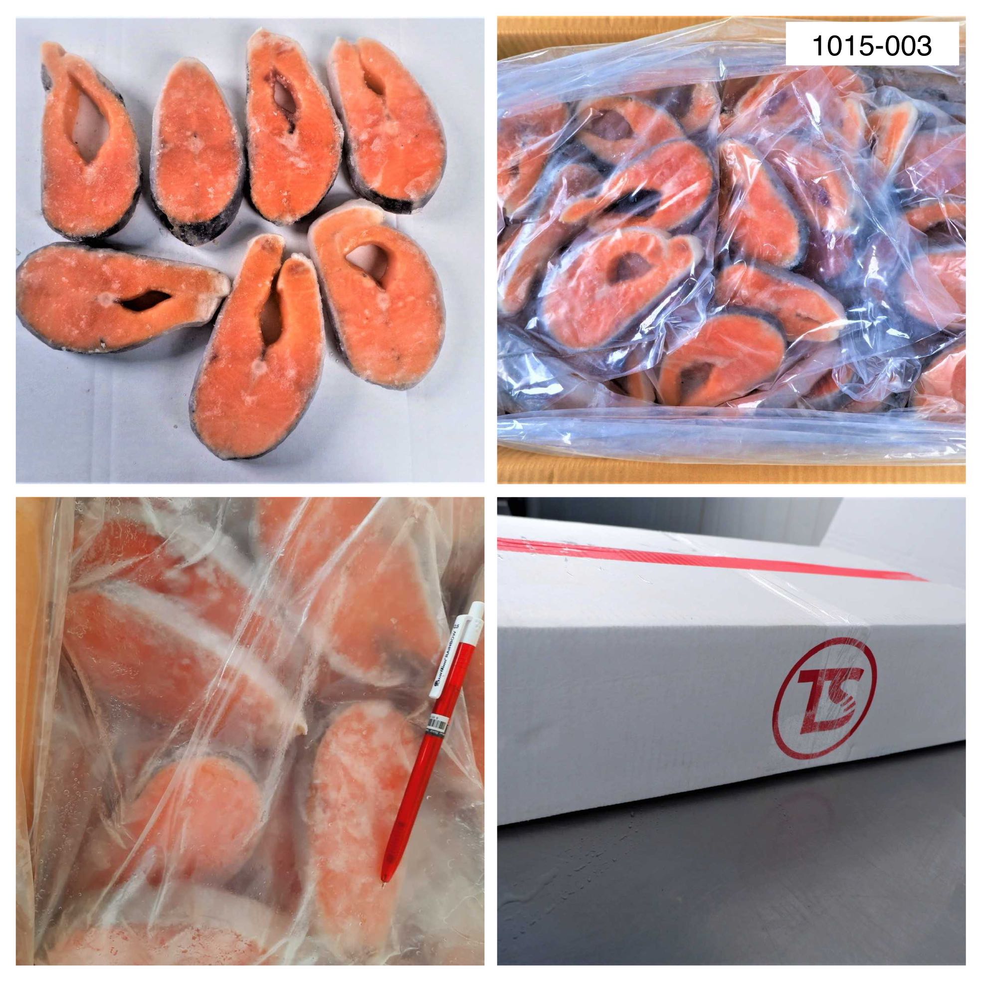 1015-003  ปลาแซลมอนสเต็ก 6/8 (10x1กก.) 10