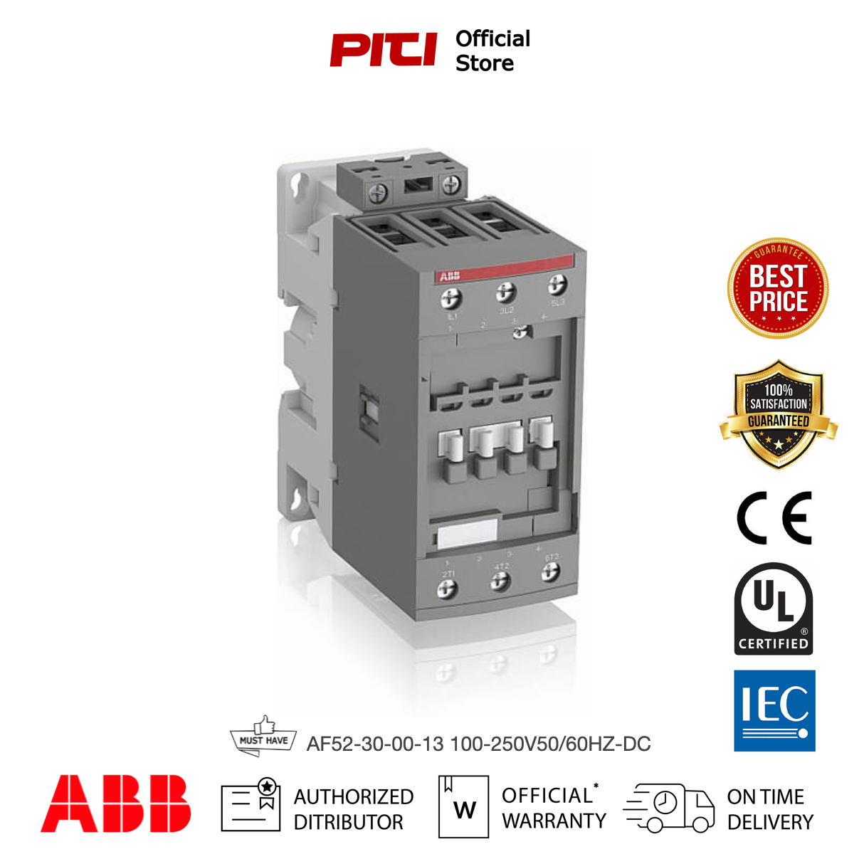 ABB Contactor คอนแทคเตอร์ AF52-30-11 100-250V50/60HZ-DC