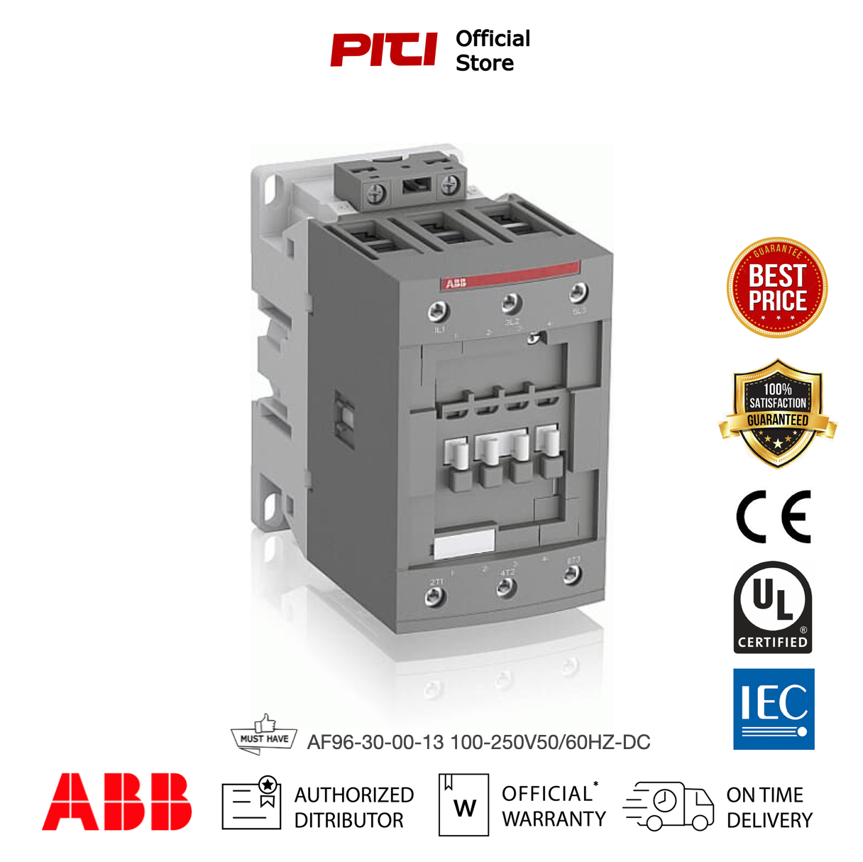 ABB Contactor คอนแทคเตอร์ AF96-30-11 100-250V50/60HZ-DC