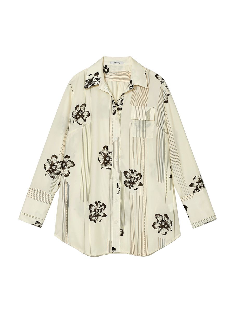 (pre,รวมส่ง) SUNSET BEACH SHIRT (YELLOW MULTI) /glowny