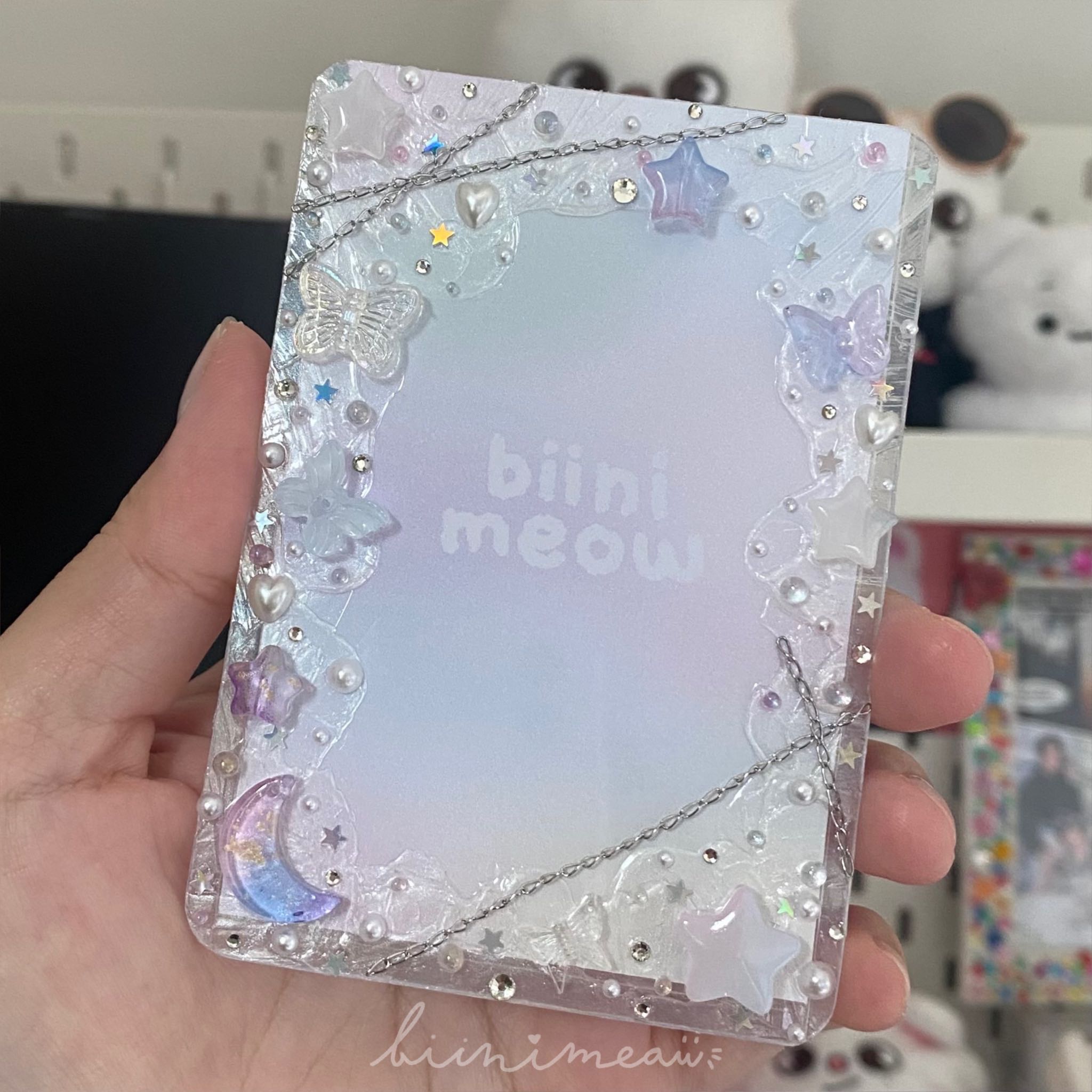 🌙 เฟรมการ์ดวิปครีมใสมุก 💜