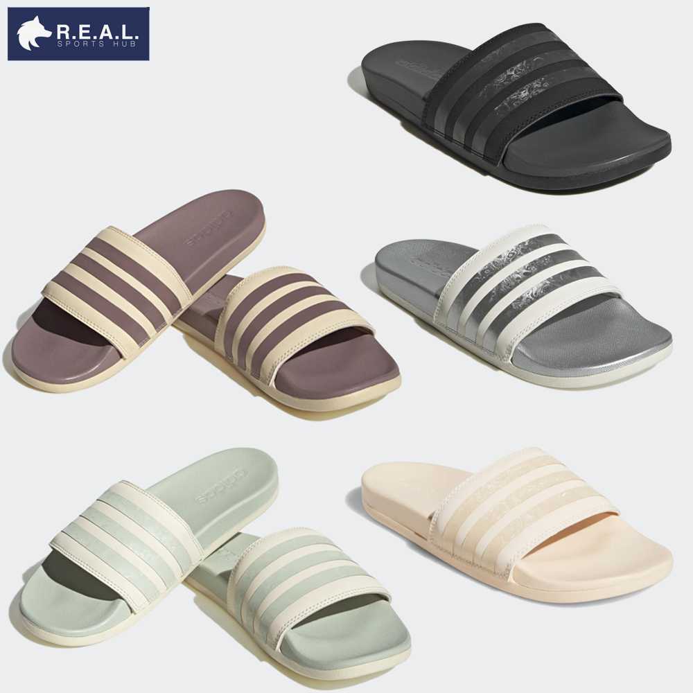 รองเท้าแตะ Adidas รุ่น Adilette Comfort - พื้นนิ่ม - รุ่นสามแถบ [GW8746 GX4303 GX4305 H03620 H03621]