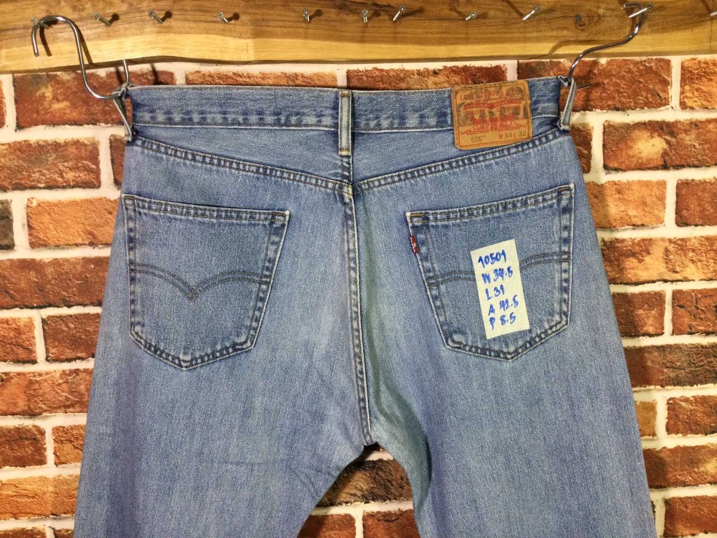 รหัส10501 Levi's505 Made in Bangladesh เลขกระดุม3260 วัดจริง เอว34.5