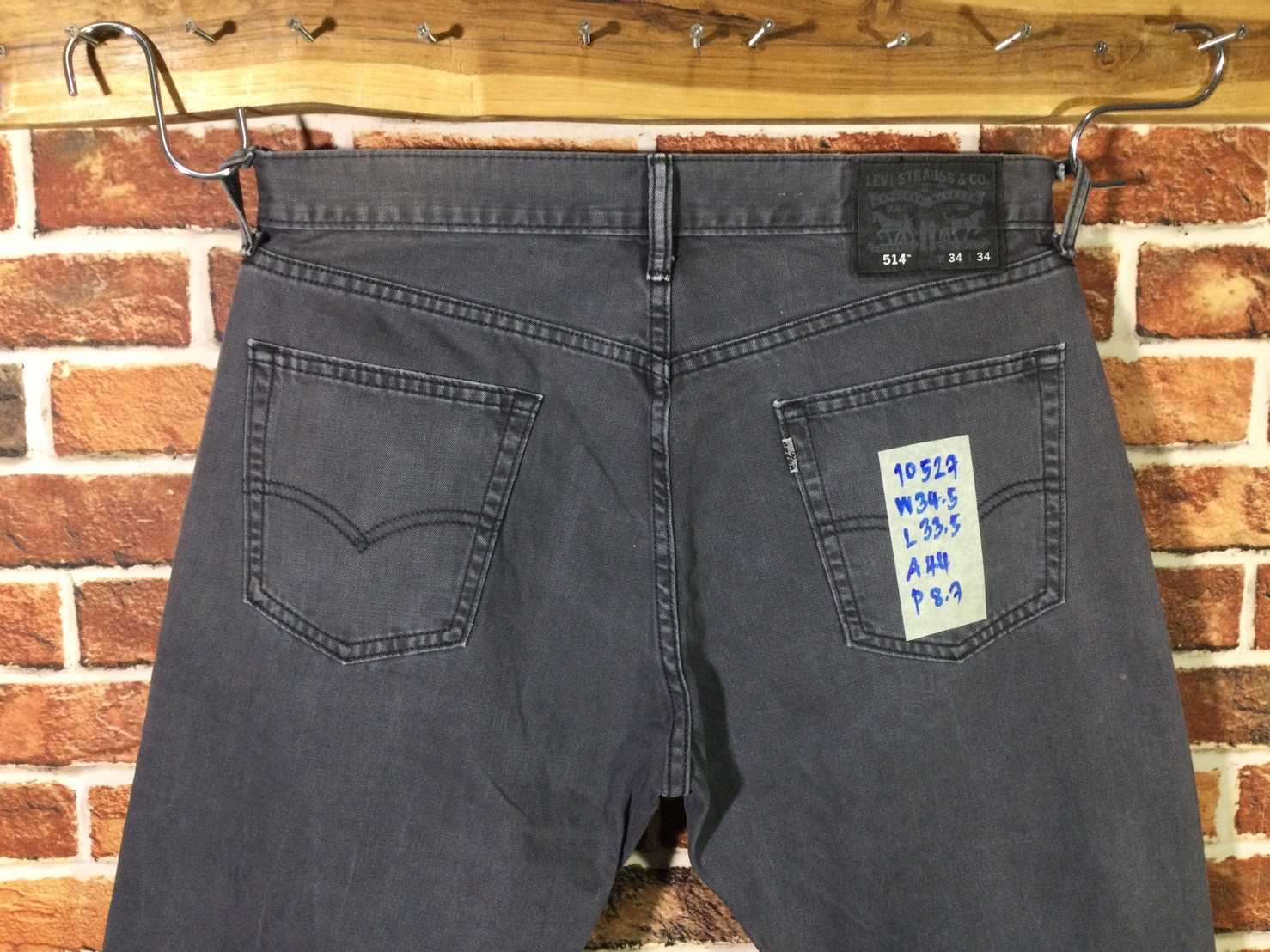 รหัส10527 Levi's514 สีมิดไนท์ Made in Cambodia  เลขกระดุม3460 วัดจริง เอว34.5
