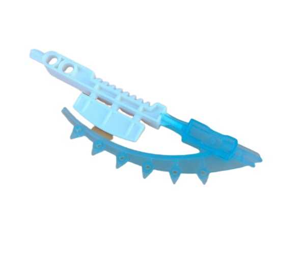 White Bionicle Hordika Teeth Tool with Trans-Light Blue Flexible End Pattern