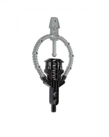 Black Bionicle Hordika Beast Summoner with Pearl Light Gray Flexible End Pattern