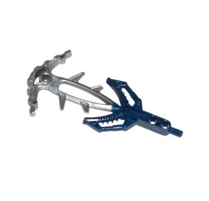 Dark Blue Bionicle Hordika Fin Barb with Pearl Light Gray Flexible End Pattern