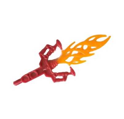 Dark Red Bionicle Hordika Blazer Claw with Molded Trans-Orange Flexible Flame Pattern
