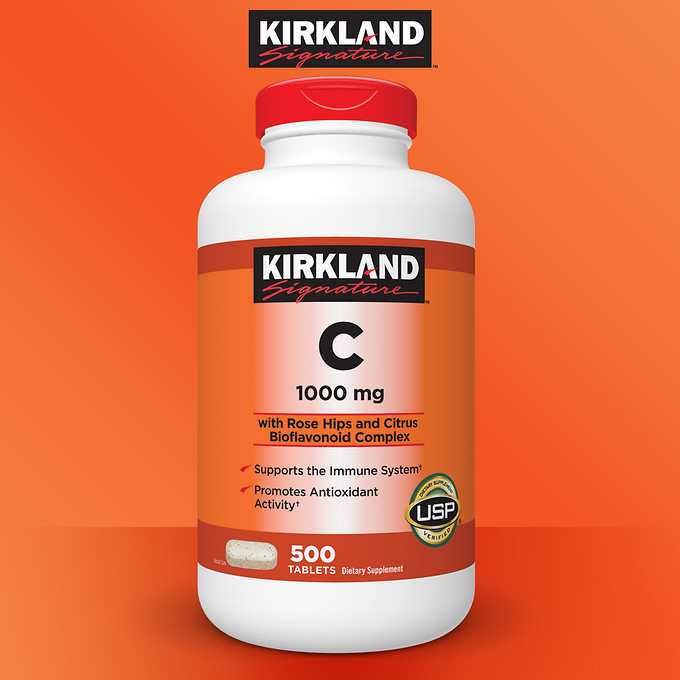 วิตามินซี บำรุงผิว เพิ่มภูมิคุ้มกัน Kirkland Signature Vitamin C 1000 mg 500 เม็ด