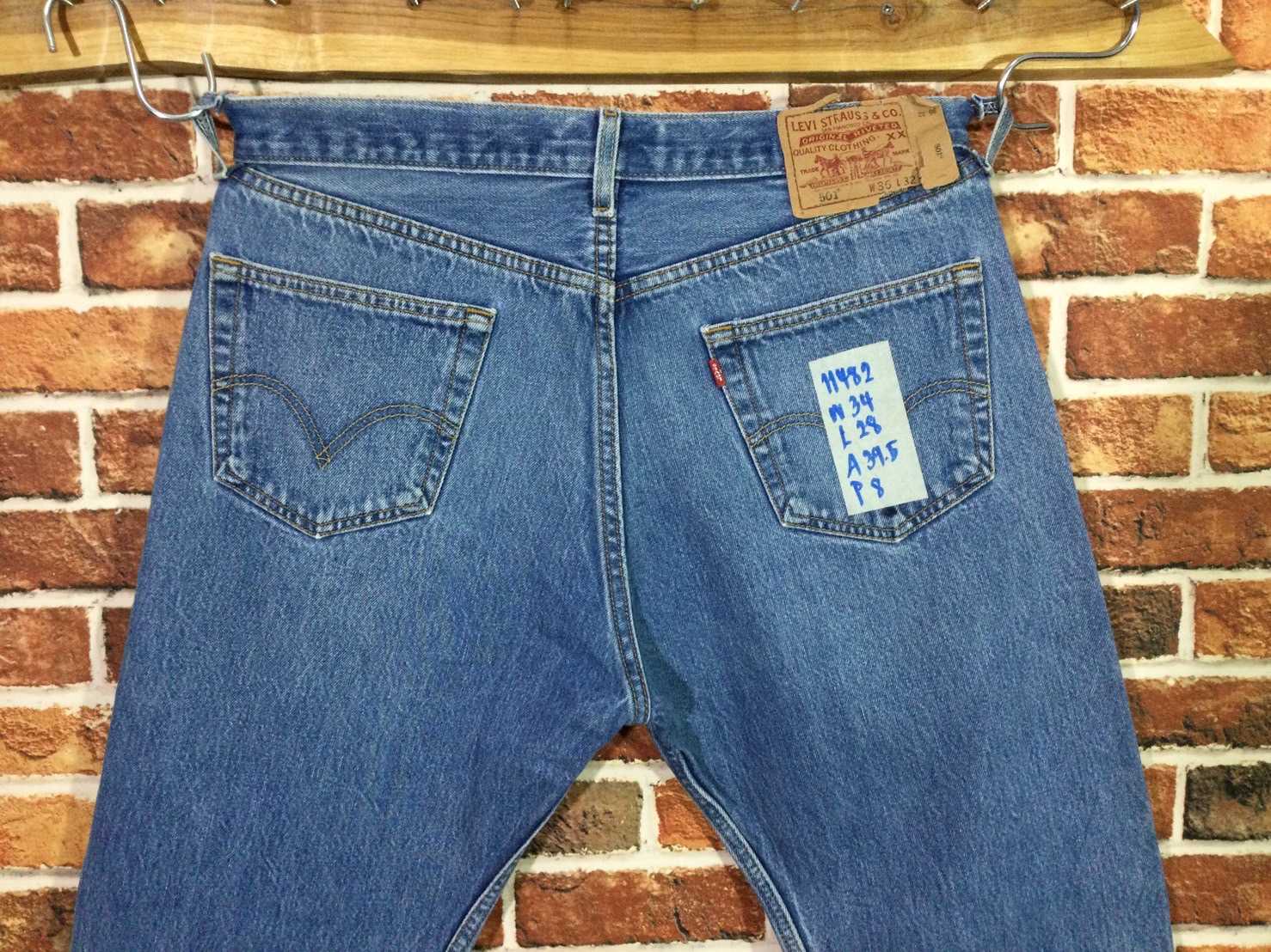 รหัส11482 Levi's501 Made in Haiti เลขกระดุม4355 วัดจริง เอว34
