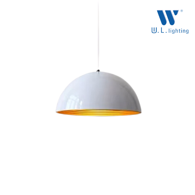 WL-30037-400WH โคมไฟห้อยเดี่ยวสีขาวด้านในสีส้ม