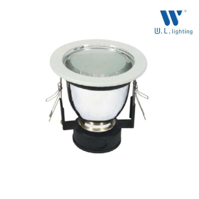 WL-4001-BF-WH โคมไฟดาวน์ไลท์ 4นิ้ว มีกระจกขอบขาว