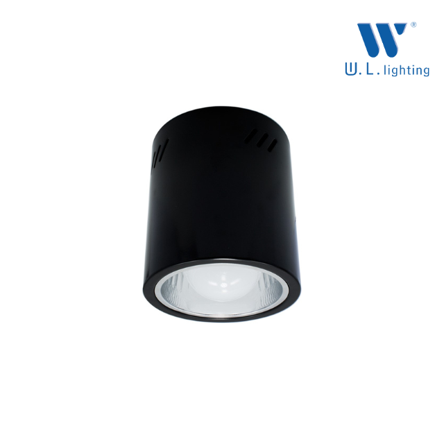 WL-4008-BK โคมไฟดาว์นไลท์ติดลอยสีดำขั้วE27x1