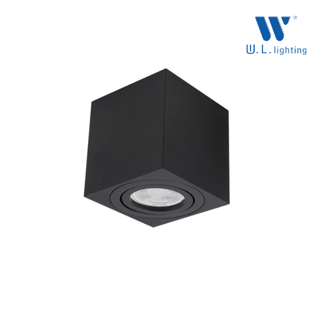 WL-672-BK โคมไฟดาวน์ไลท์สี่เหลี่ยมติดลอย ขั้วGU10