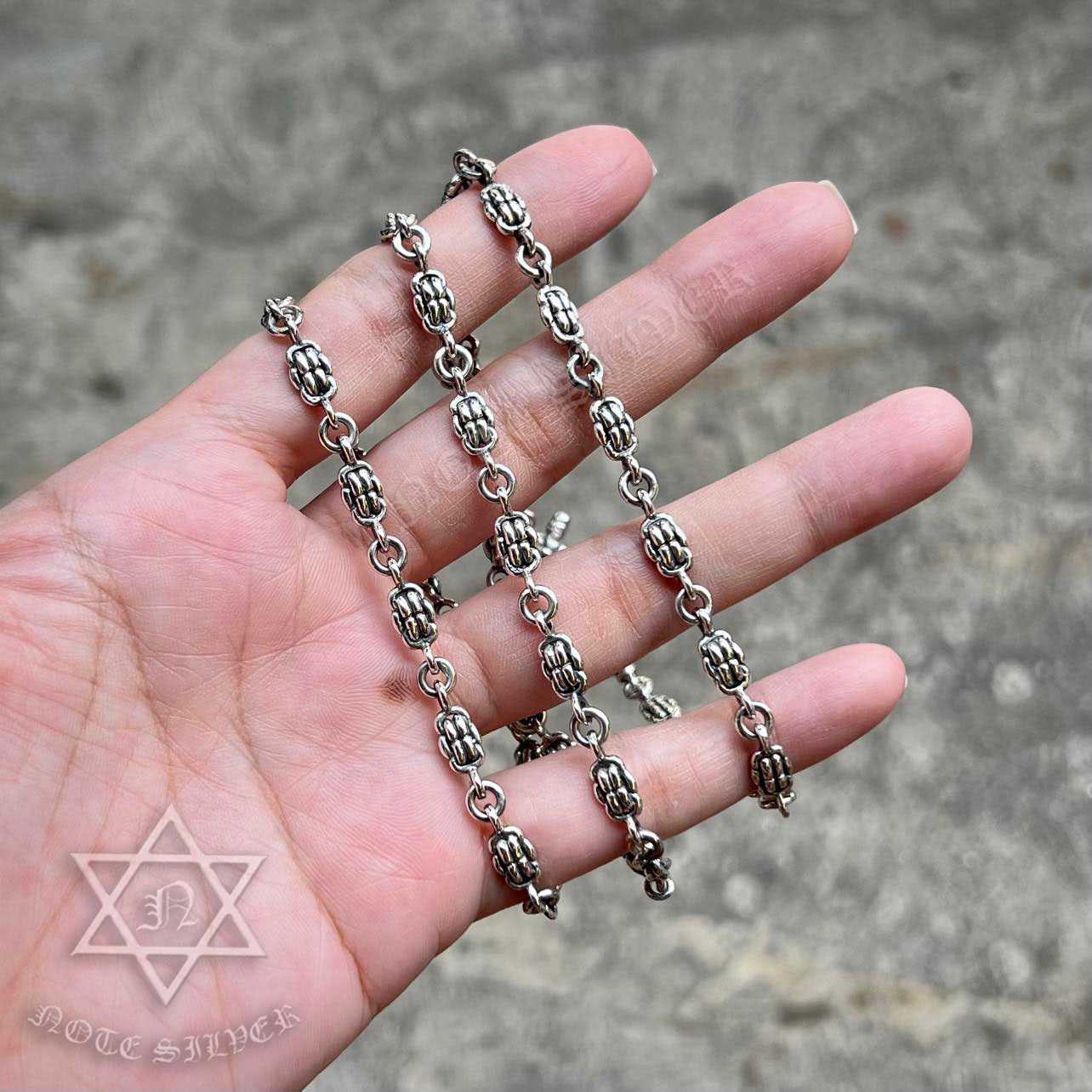 สร้อยคอเงินแท้ ลายสานห่วงแบน 26 นิ้ว เงินแท้ Sterling Silver 925 NSBL3165