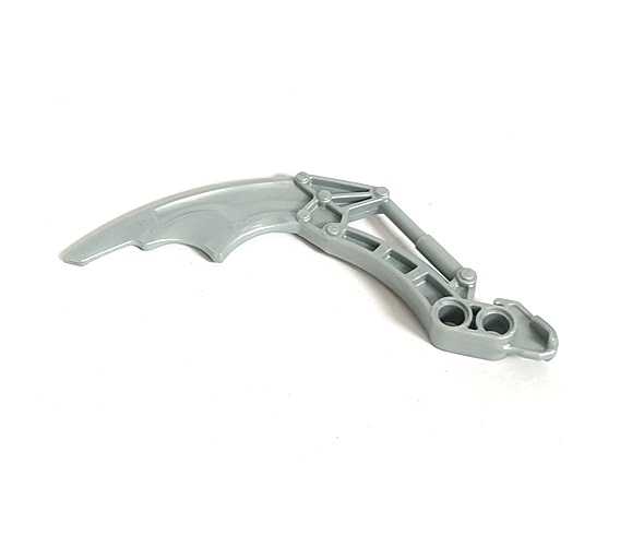 Pearl Light Gray Bionicle Visorak Fang with 2 Pin Holes (Keelerak)
