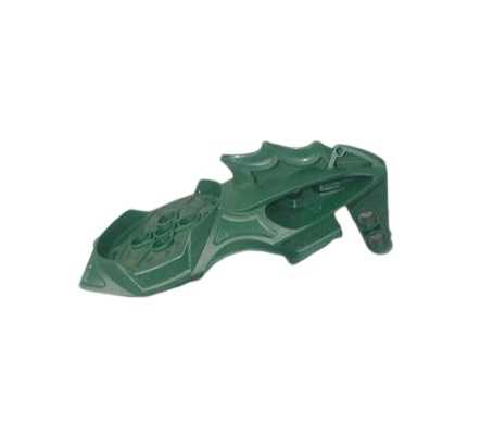 Dark Green Bionicle Visorak Head with 7 Pin Holes and Axle Hole (Keelerak)