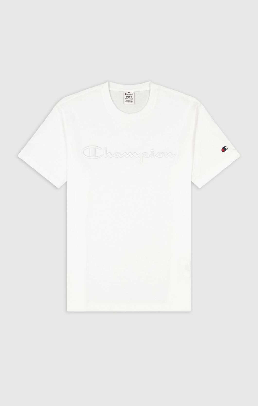 CHAMPION  EMBROIDERED SCRIPT LOGO COTTON T-SHIRT