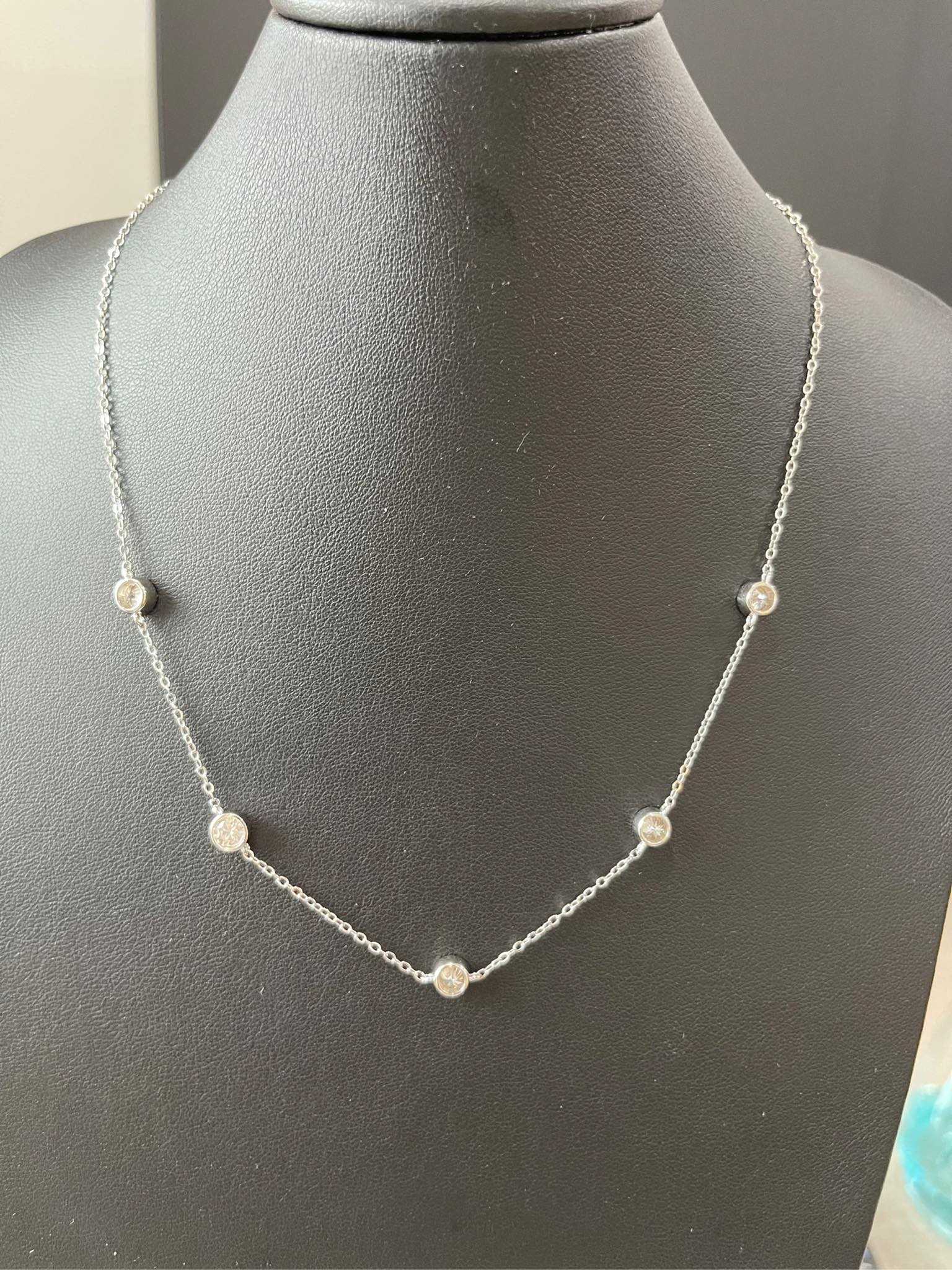 5 diamond necklace