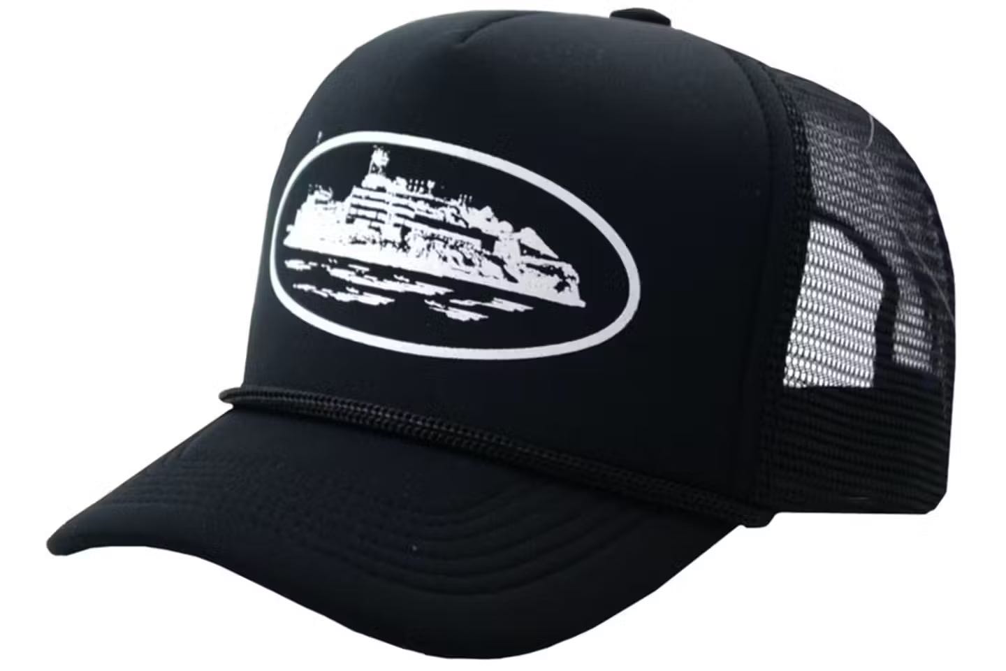 Corteiz Alcatraz Trucker Hat Black