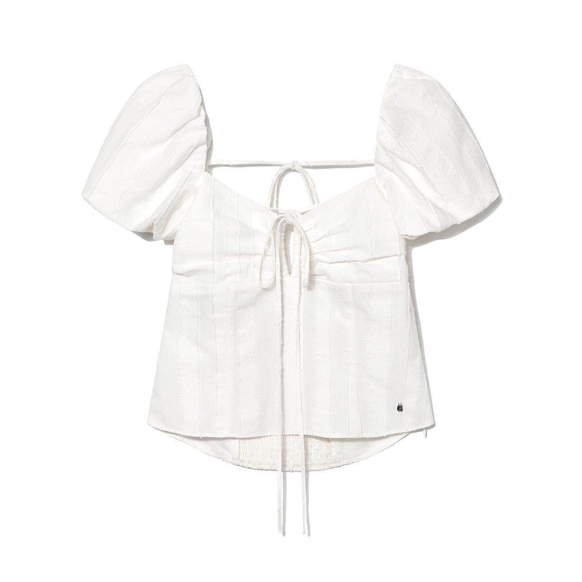(pre,รวมส่ง) CHARLOTTE PUFF TOP /glowny