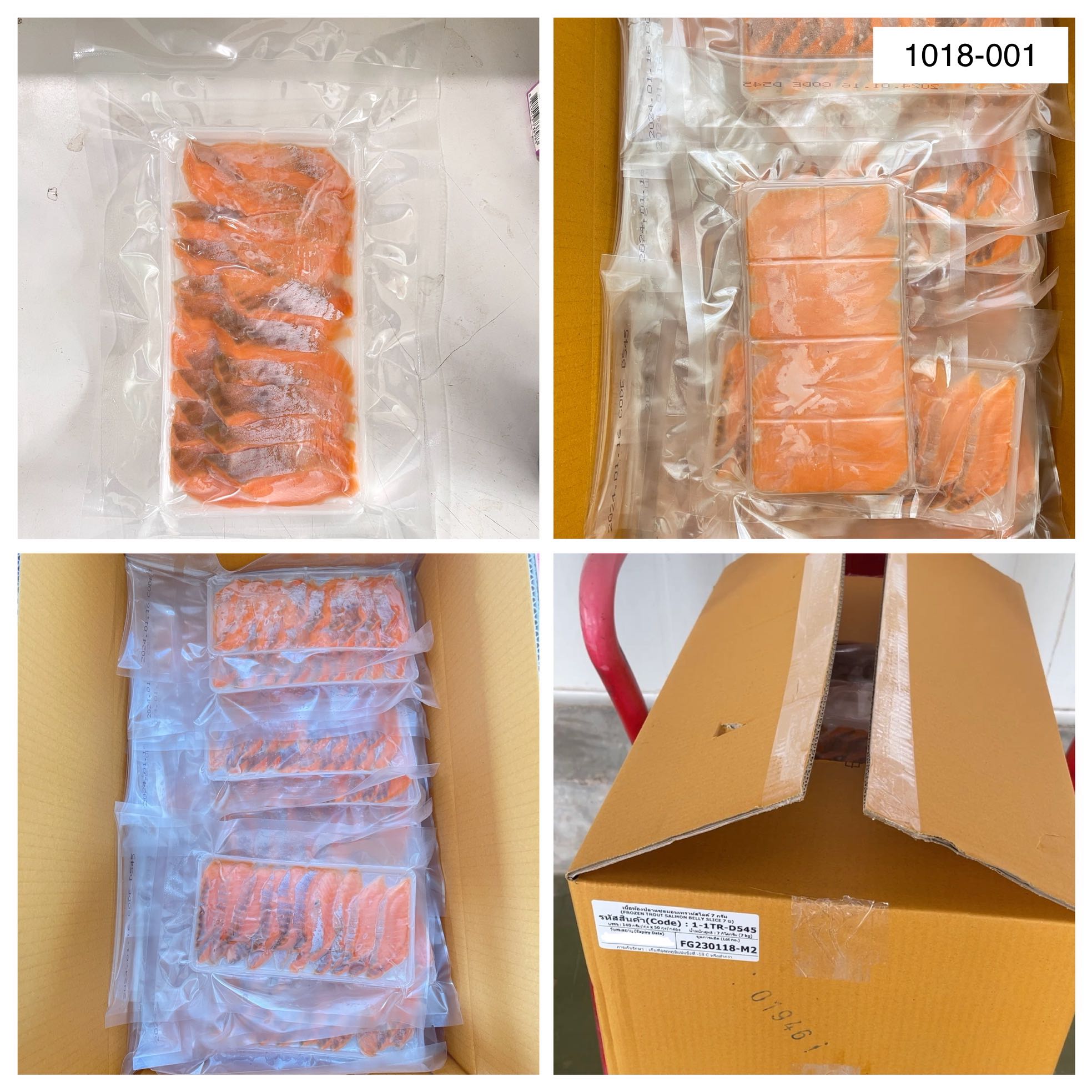 1018-001 ปลาแซลมอนซาซิมิ [50แพ็ค x 140 กรัม ] สอบถามราคาทักแซตได้เลยจร้าา
