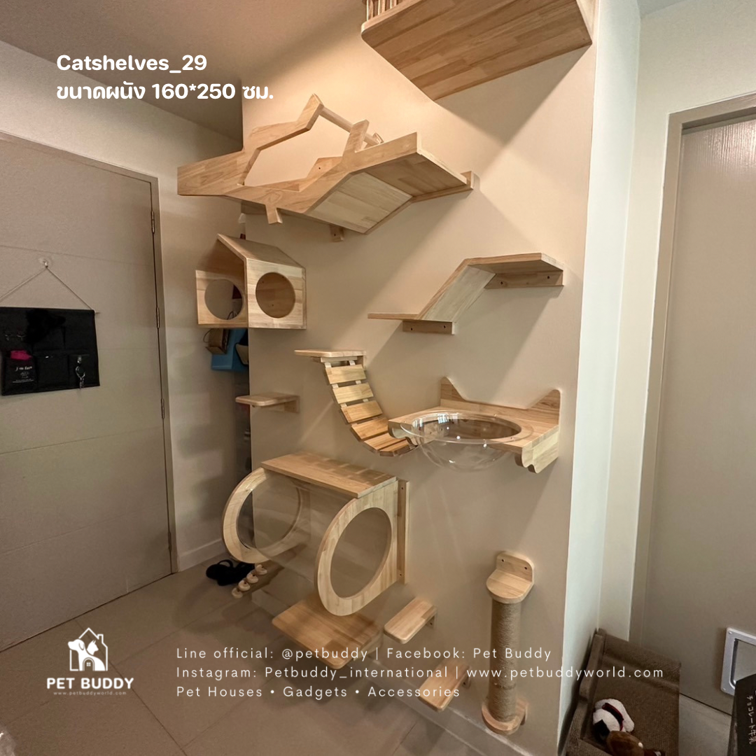 Catshelves_29 ชั้นแมวติดผนัง (แบบชุด)