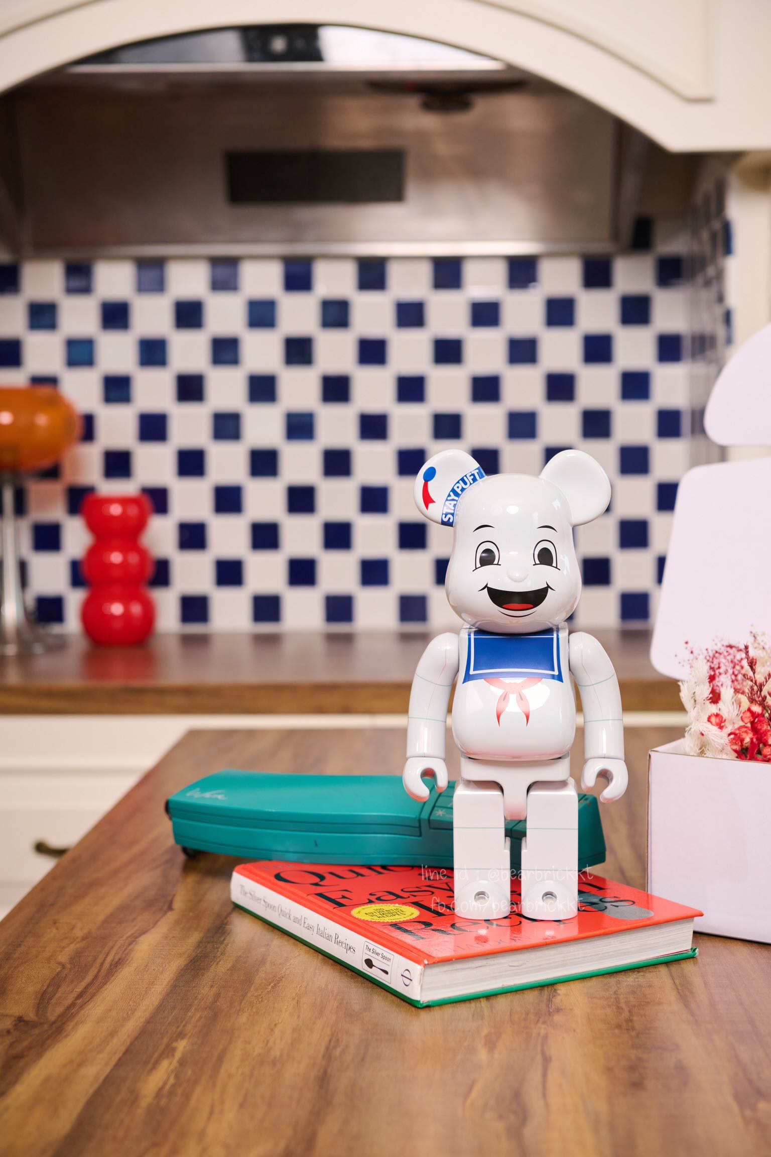 Bearbrick Marshmallow Chrome & Woody B&W 1000%
