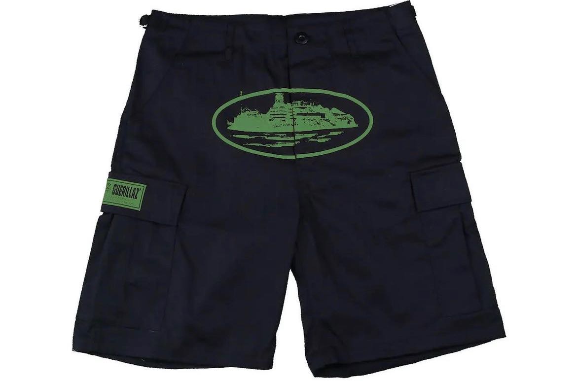 Corteiz Guerillaz Shorts Black/Green